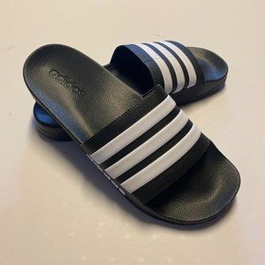 Adidas | Slip On Sandals | Mens 11 | Black & White Stripe | New w/o Tags